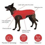 Fleece-Lined Waterproof Dog Jacket - Large Red