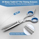 Gimars 6-in-1 Dog Grooming Scissors Set