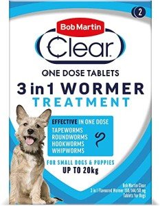 Bob Martin 3-in-1 Wormer Tablets for Dogs 20kg