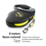 Retractable 8m Neon Dog Leash for Medium Dogs
