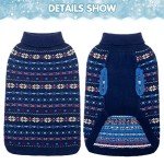 BINGPET Cozy Snowflake Dog Sweater Coat