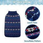 BINGPET Cozy Snowflake Dog Sweater Coat