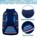 BINGPET Cozy Snowflake Dog Sweater Coat