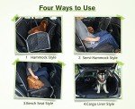 Pecute Dog Car Seat Cover with Viewing Window