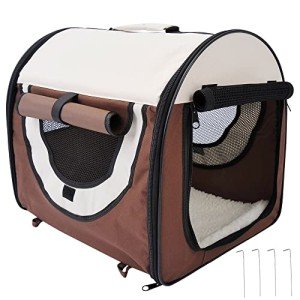 Pawhut Folding Soft Pet Crate for Travel