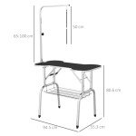 Adjustable Foldable Dog Grooming Table with Sling