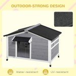 Elevated Wooden Dog Kennel with Openable Top