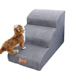 Bounabay 3-Step Pet Stairs for Dogs and Cats