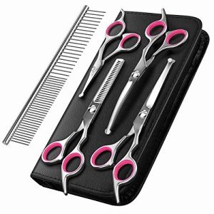 Pawaboo 5-Pack Dog Grooming Scissors Set