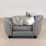Stylish Small Dog Sofa Bed with Washable Cushion
