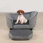 Stylish Small Dog Sofa Bed with Washable Cushion