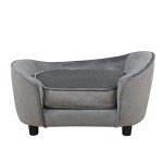 Stylish Small Dog Sofa Bed with Washable Cushion