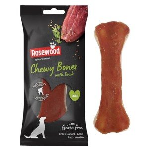 Rosewood Chewy Duck Bone Dog Treat - Large