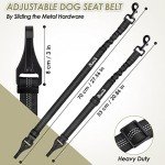 SlowTon Adjustable Dog Seat Belt with Anti-Shock Buffer
