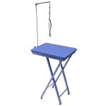 Portable Height-Adjustable Dog Grooming Table - Blue