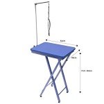 Portable Height-Adjustable Dog Grooming Table - Blue