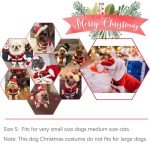 Delifur Santa Dog Costume with Cap - Red