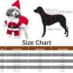 Delifur Santa Dog Costume with Cap - Red
