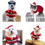 Delifur Santa Dog Costume with Cap - Red