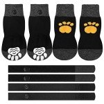 2 Pairs Anti-Slip Dog Socks with Adjustable Straps