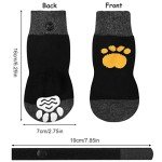 2 Pairs Anti-Slip Dog Socks with Adjustable Straps