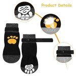 2 Pairs Anti-Slip Dog Socks with Adjustable Straps