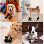 2 Pairs Anti-Slip Dog Socks with Adjustable Straps