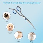 Jiasoval 6" Curved Dog Grooming Scissors Set