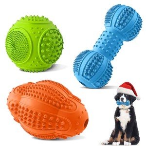 LUKITO Indestructible Dog Chew Toys – 3 Pack