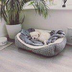 Charlie Range Small Washable Dog Bed - Grey & Cream