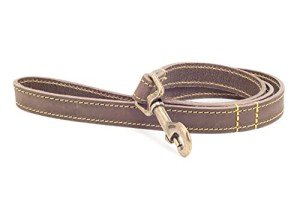 Durable Timberwolf Leather Dog Lead - 1m