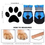 Waterproof Dog Boots with Reflective Straps - 4 Pack