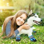 Waterproof Dog Boots with Reflective Straps - 4 Pack