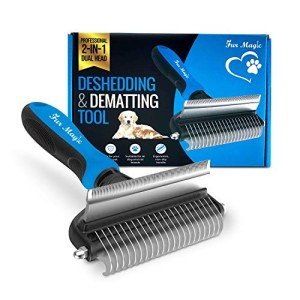 Fur Magic 2-in-1 Dog Grooming Brush Tool