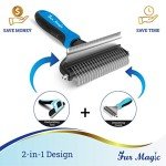 Fur Magic 2-in-1 Dog Grooming Brush Tool