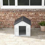 Weather-Resistant Plastic Dog House for Medium Dogs