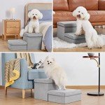 DREAMSOULE 2-Step Extra Wide Dog Stairs - Grey