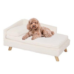 Bingopaw L-Shaped Dog Sofa with Plush Cushion