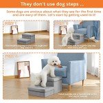 DREAMSOULE 2-Step Extra Wide Dog Stairs - Grey