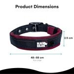 Black Rhino Comfort Dog Collar - Medium Black