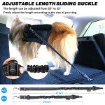 AUBELL Reflective Bungee Dog Seat Belt for Cars