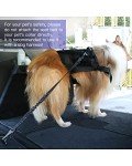 AUBELL Reflective Bungee Dog Seat Belt for Cars