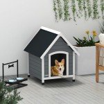 Elevated Wooden Dog House for Small to Medium Dogs