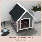 Elevated Wooden Dog House for Small to Medium Dogs