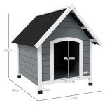 Elevated Wooden Dog House for Small to Medium Dogs