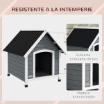 Elevated Wooden Dog House for Small to Medium Dogs