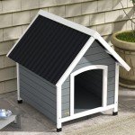 Elevated Wooden Dog House for Small to Medium Dogs