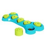 Interactive Dog Puzzle Treat Dispenser - Blue/Green