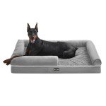 Orthopedic Dog Bed with Soft Padding, Light Grey