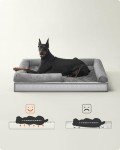 Orthopedic Dog Bed with Soft Padding, Light Grey